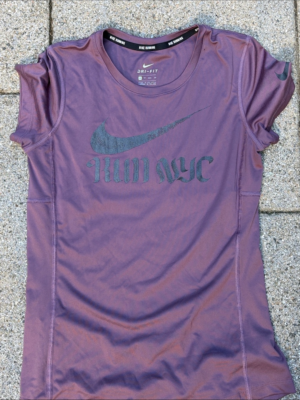Nike Purple Run NYC Short Sleeve Dri-FIT Tee